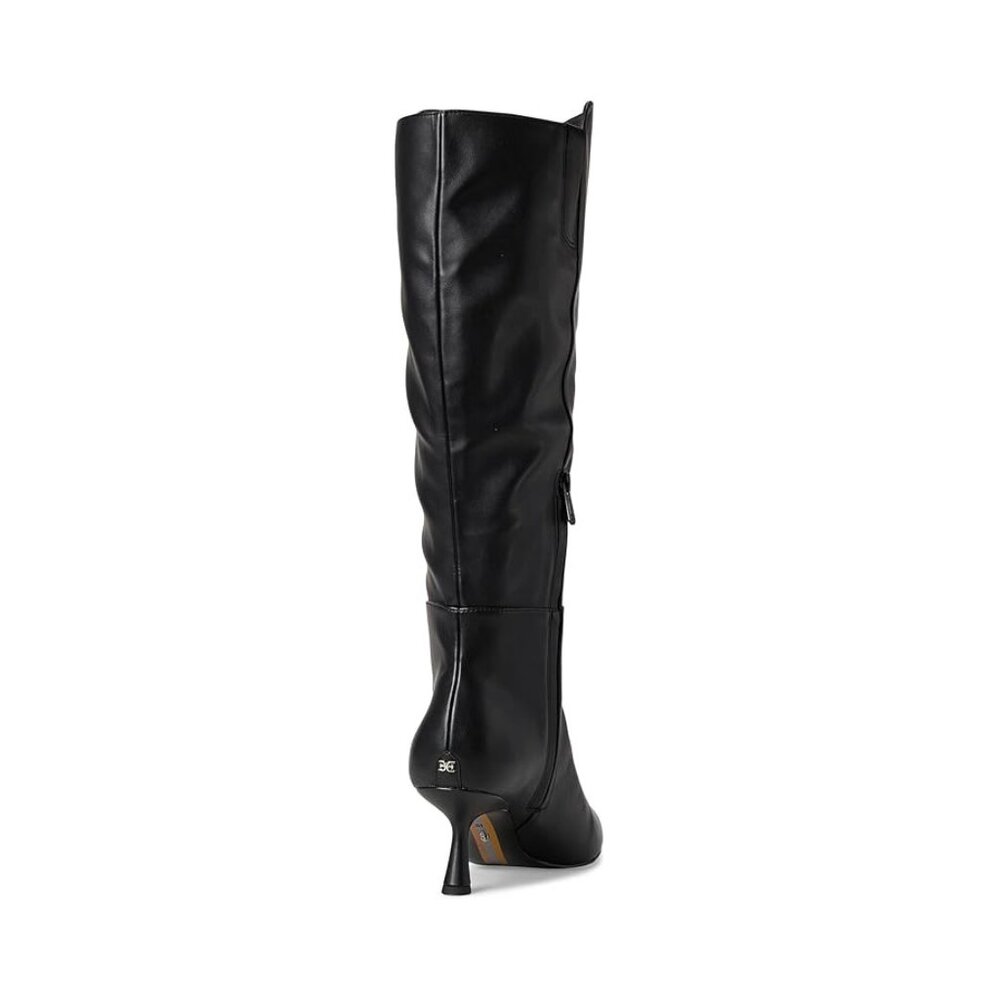 🆕SAM EDELMAN Taylin Knee High Kitten Heel Boot Wide Calf Black 8 - Picture 2 of 15